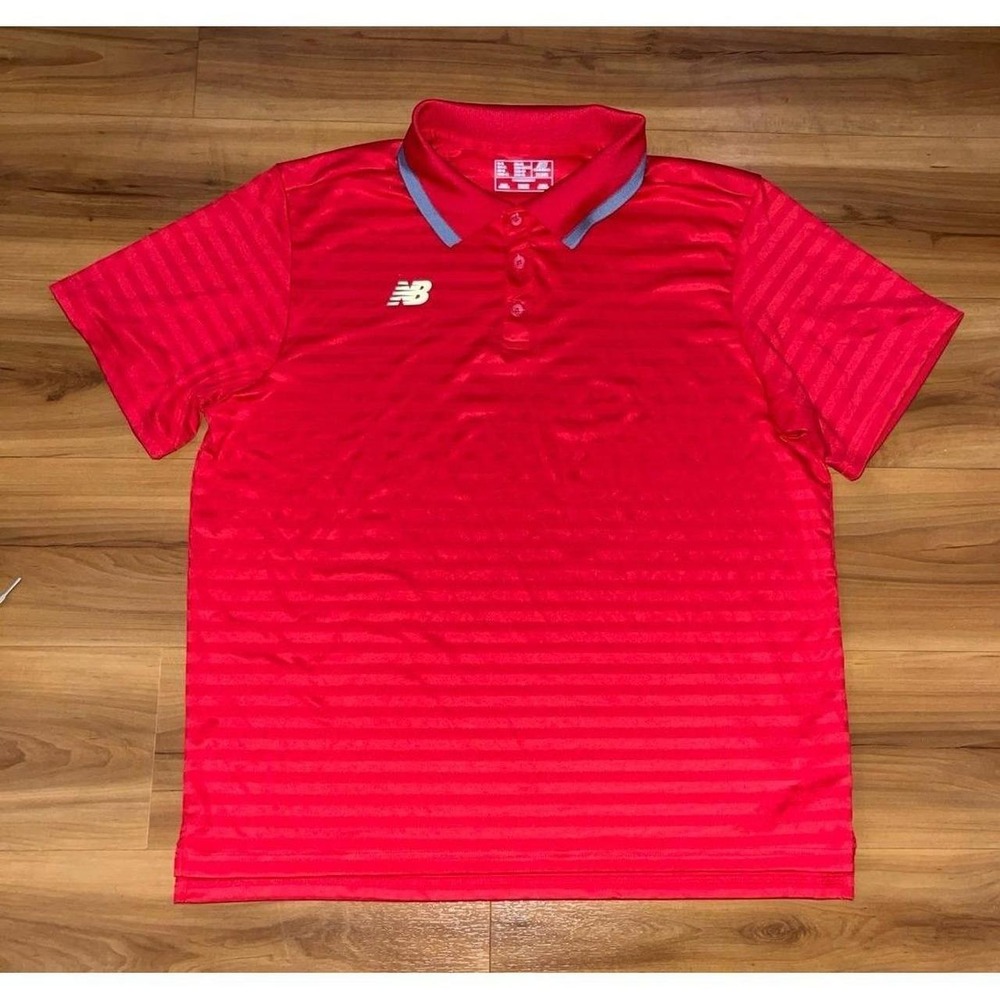 Mens New Balance Golf Polo Quick Dry Preppy Casual Shirt